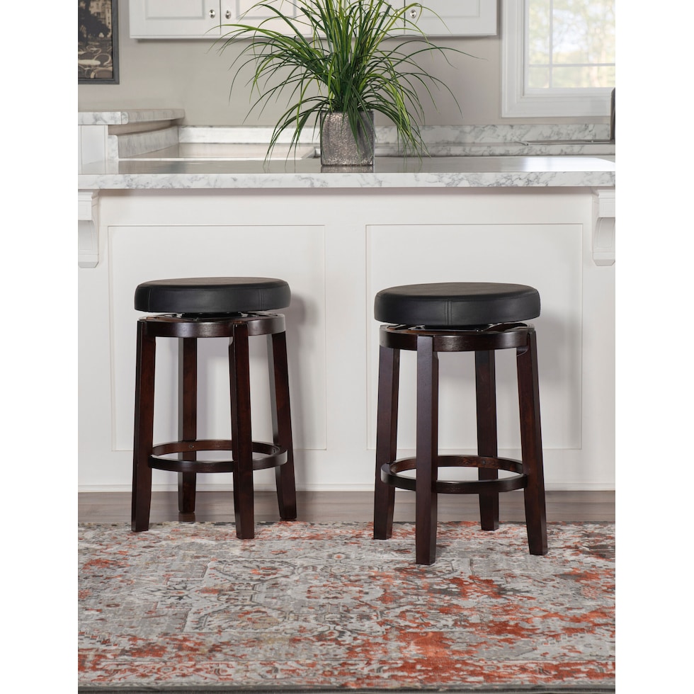 carrie black counter height stool   