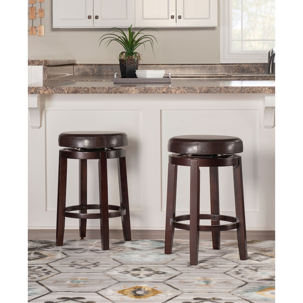 carrie dark brown counter height stool   