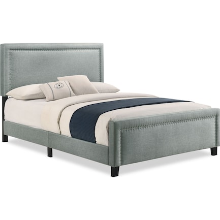 Carson King Upholstered Bed - Gray Linen