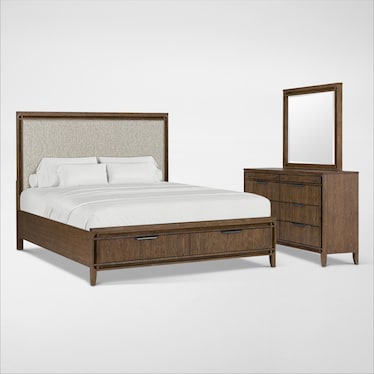 Carter 5-Piece Bedroom Set with Dresser and Mirror