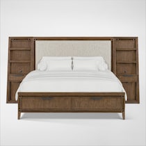 carter bedroom brown  pc queen bedroom   
