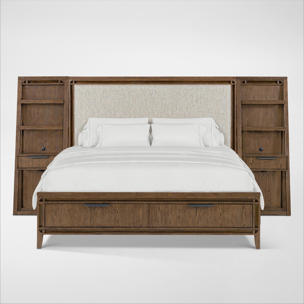 carter bedroom brown  pc queen bedroom   