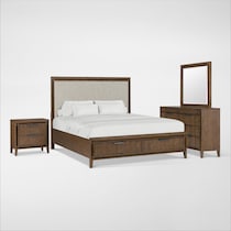 carter bedroom brown  pc queen bedroom   