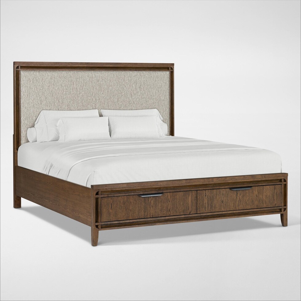 carter bedroom brown  pc queen bedroom   