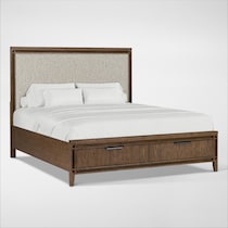 carter bedroom brown king bed   
