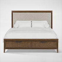 carter bedroom brown king bed   