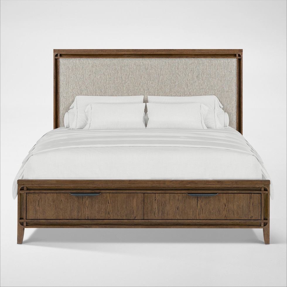 carter bedroom brown king bed   