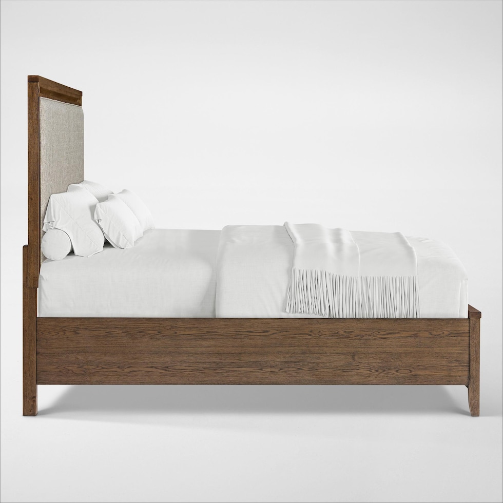 carter bedroom brown king bed   
