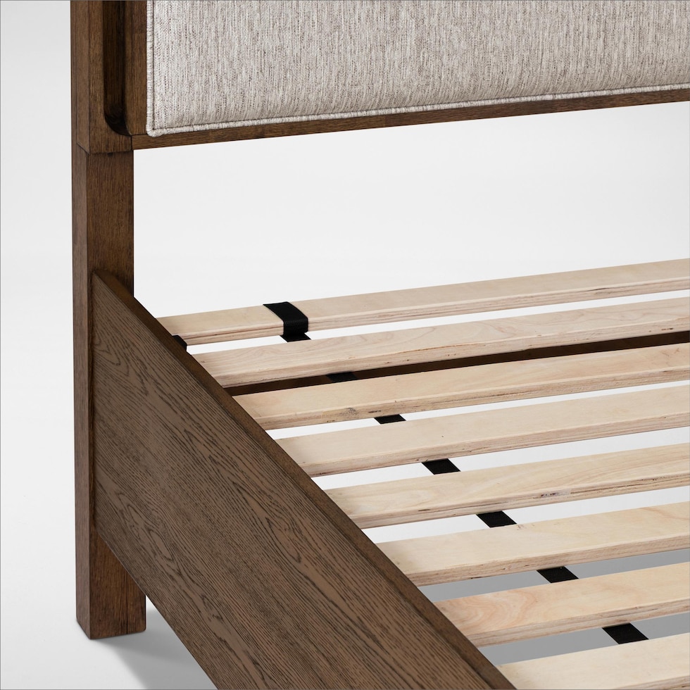 carter bedroom brown king bed   