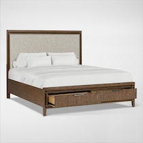carter bedroom brown queen bed   