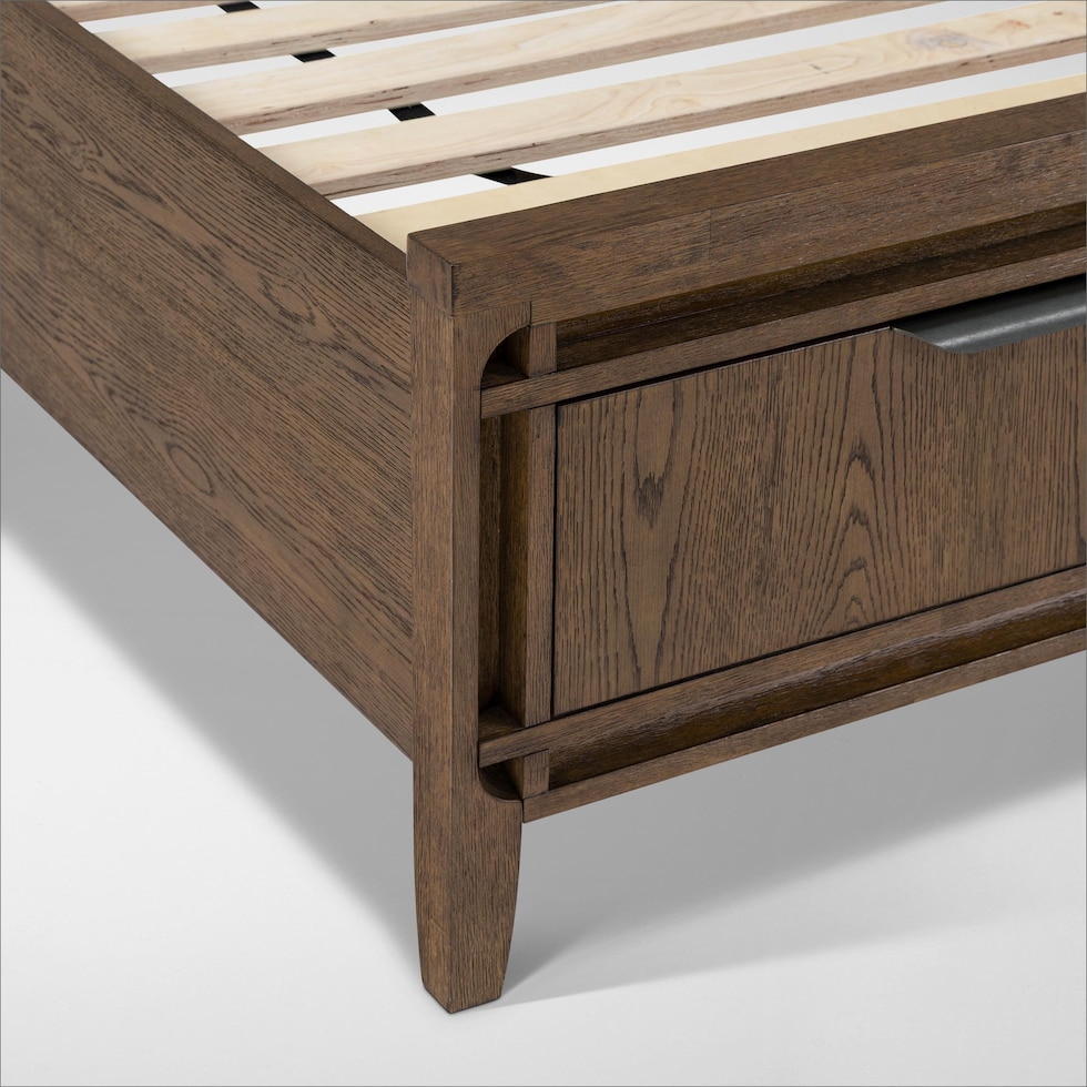 carter bedroom brown queen bed   