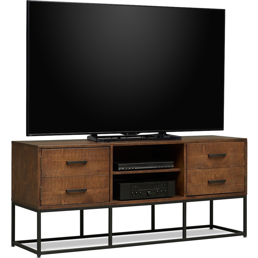 carter dark brown tv stand   