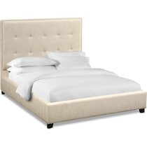 carter light brown king upholstered bed   
