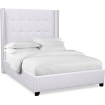 carter white king upholstered bed   