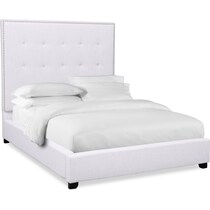 carter white queen upholstered bed   