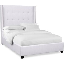 carter white queen upholstered bed   