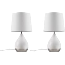 cary white table lamp   