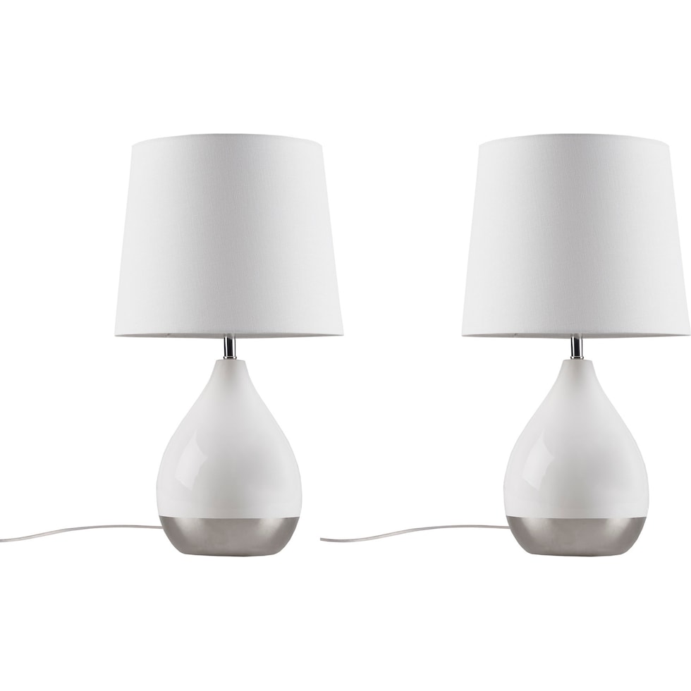 cary white table lamp   