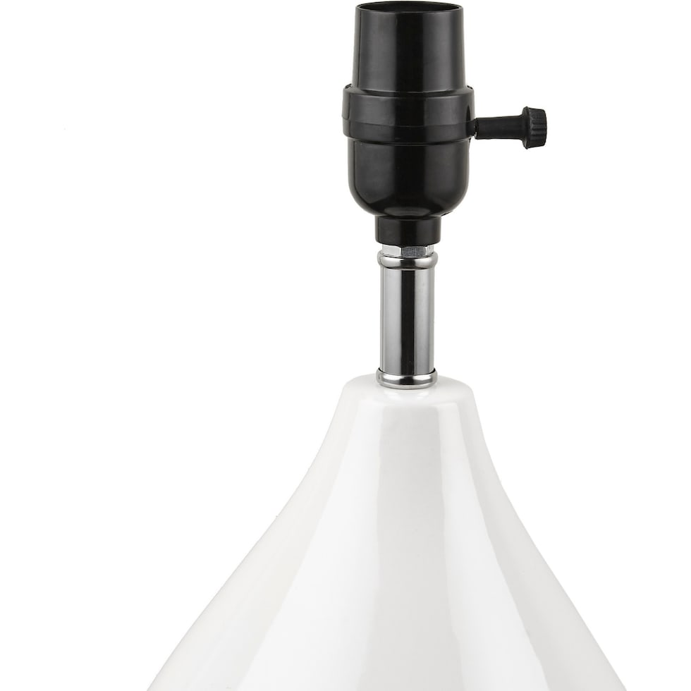 cary white table lamp   