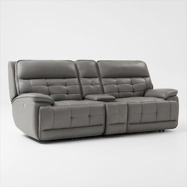 Cascade 3-Piece Triple-Power Reclining Loveseat with Console