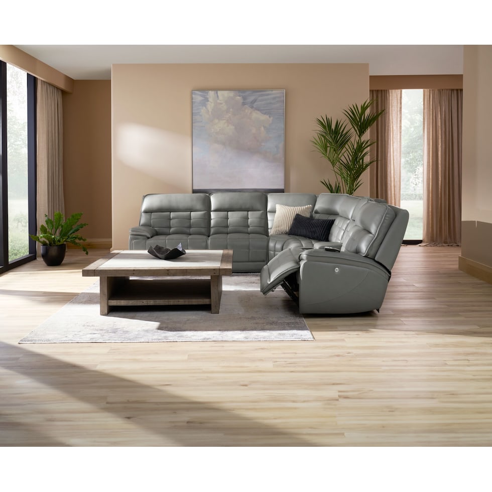 cascade gray sectional   