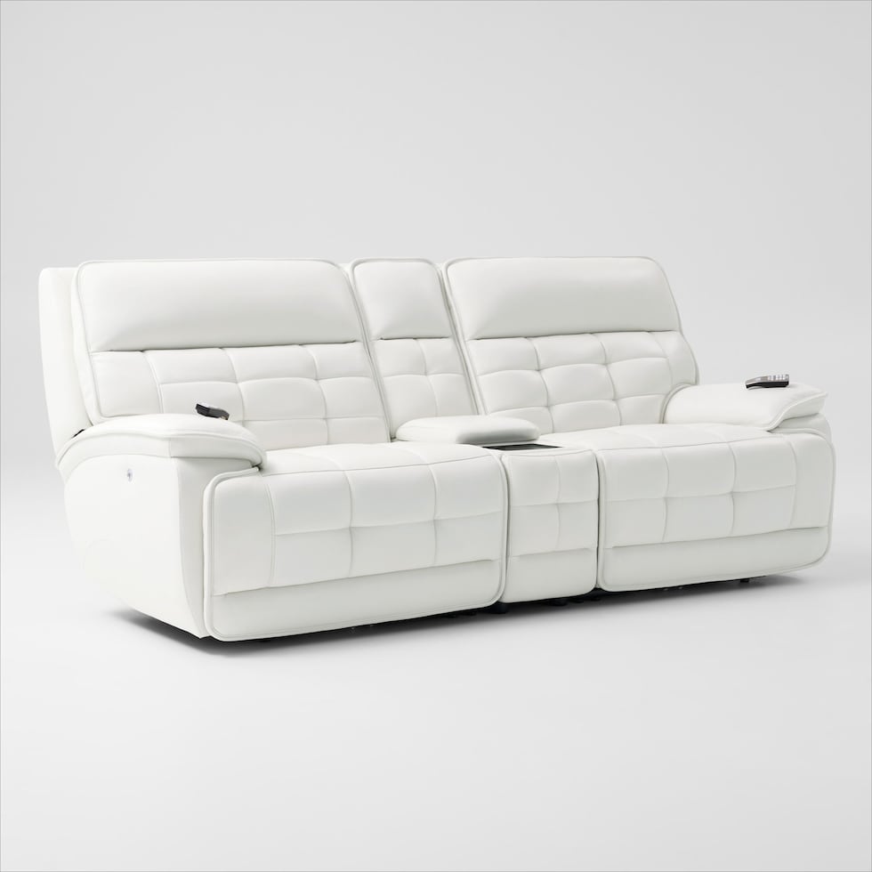 cascade white loveseat   