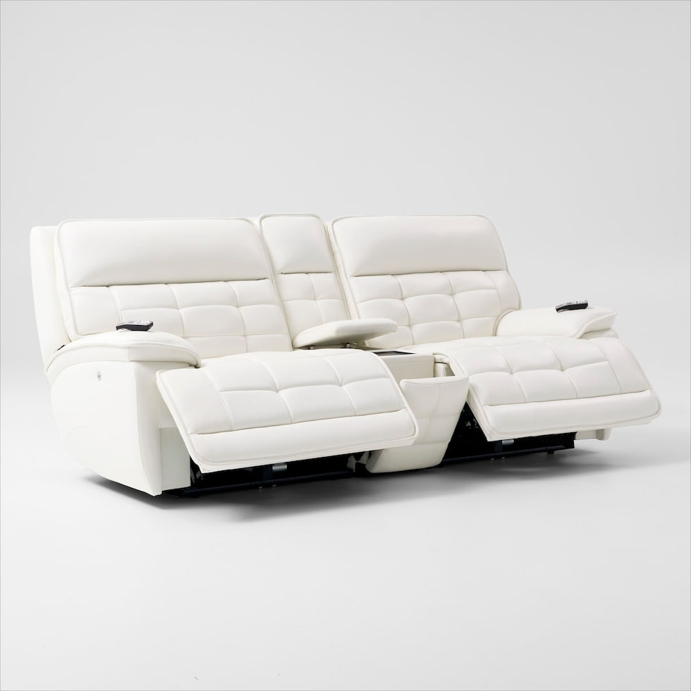 cascade white loveseat   