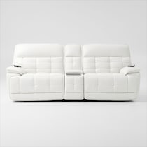 cascade white loveseat   