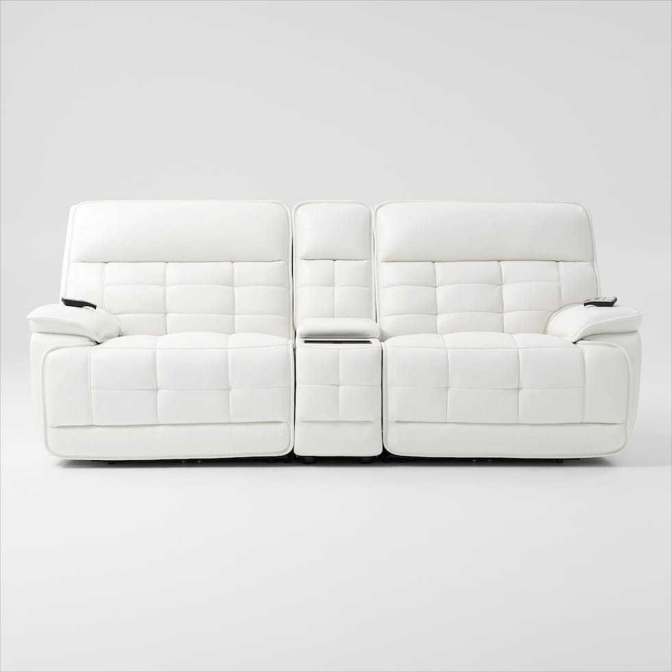 cascade white loveseat   