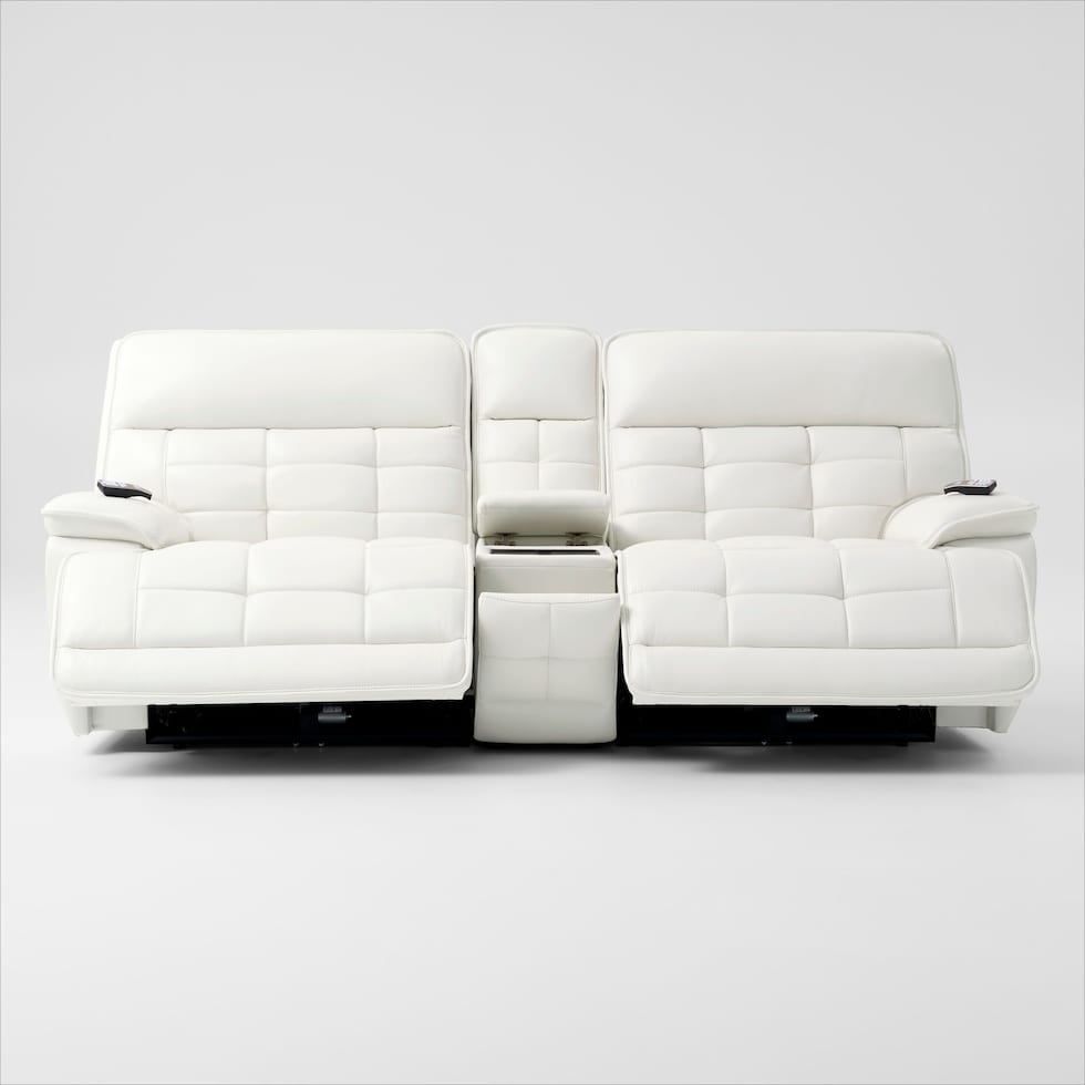 cascade white loveseat   