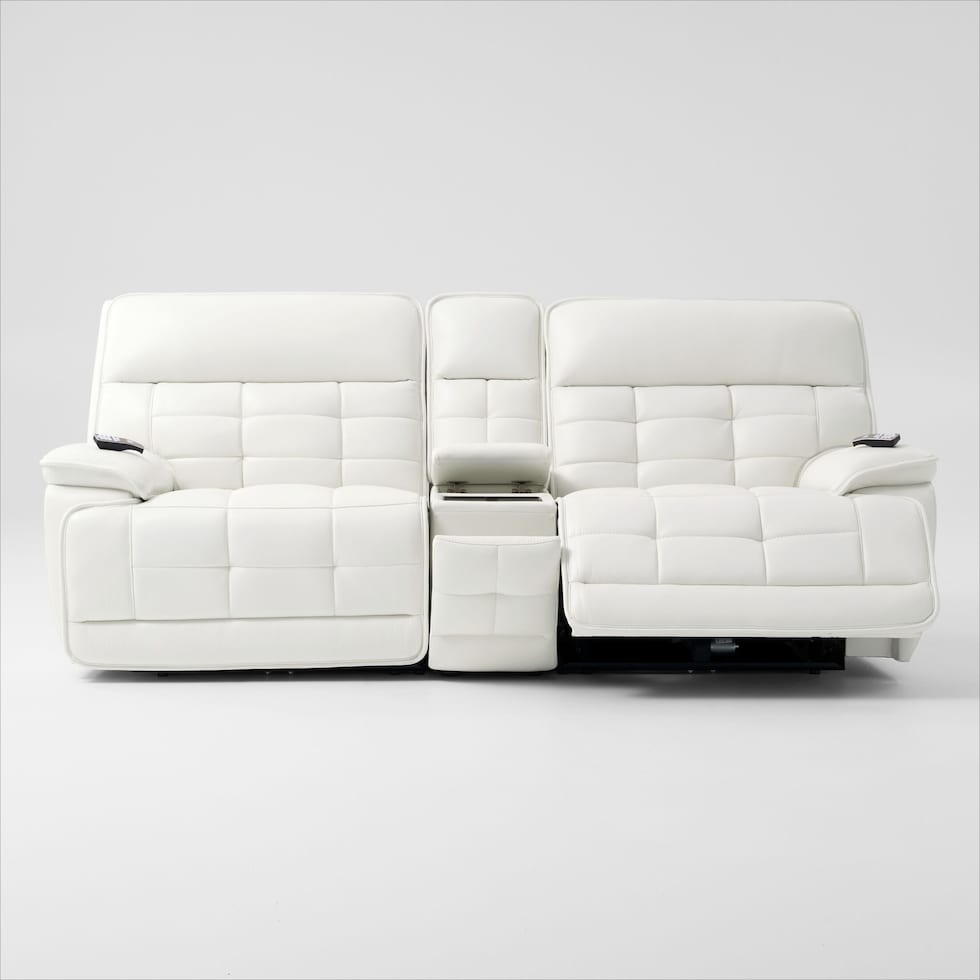 cascade white loveseat   