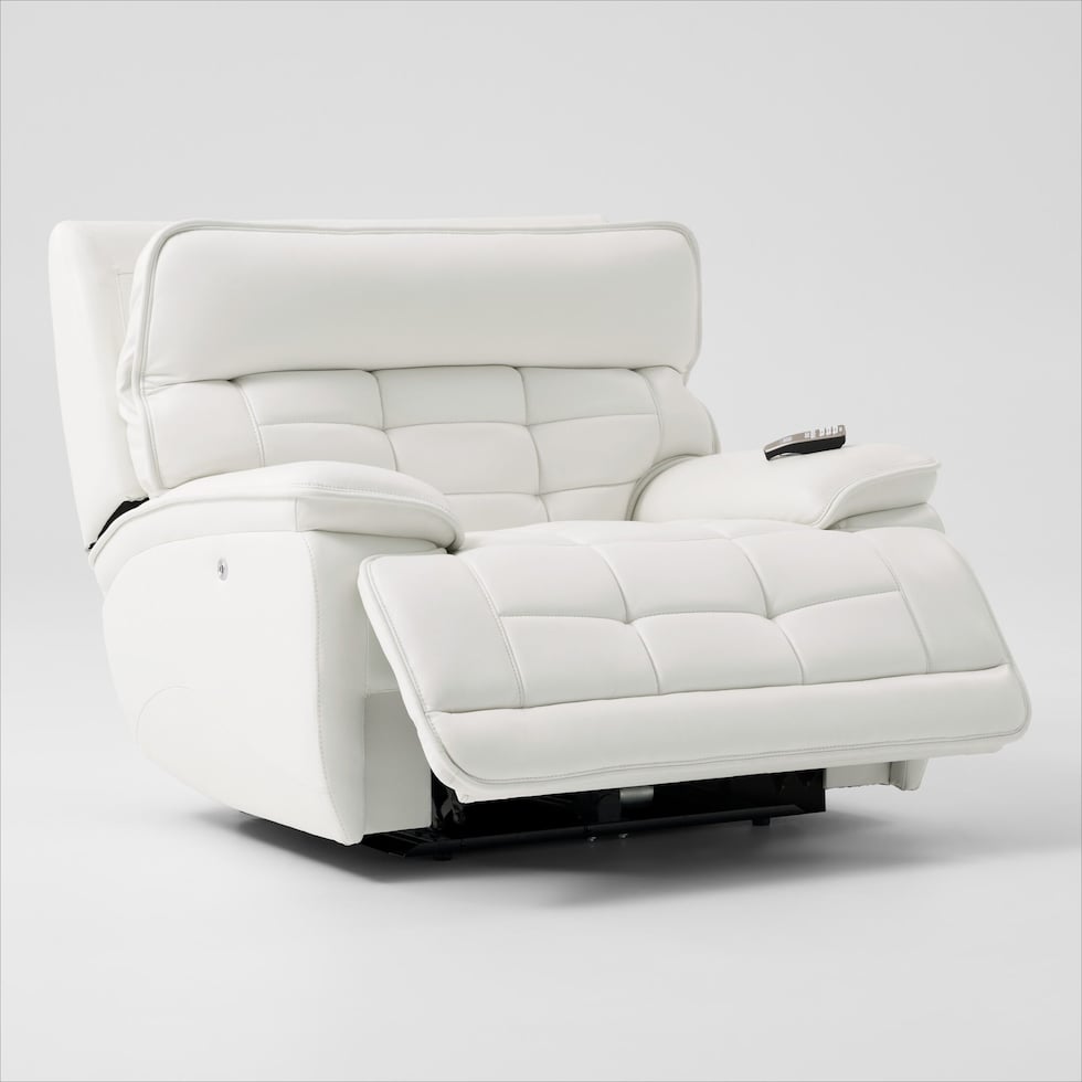 cascade white recliner   