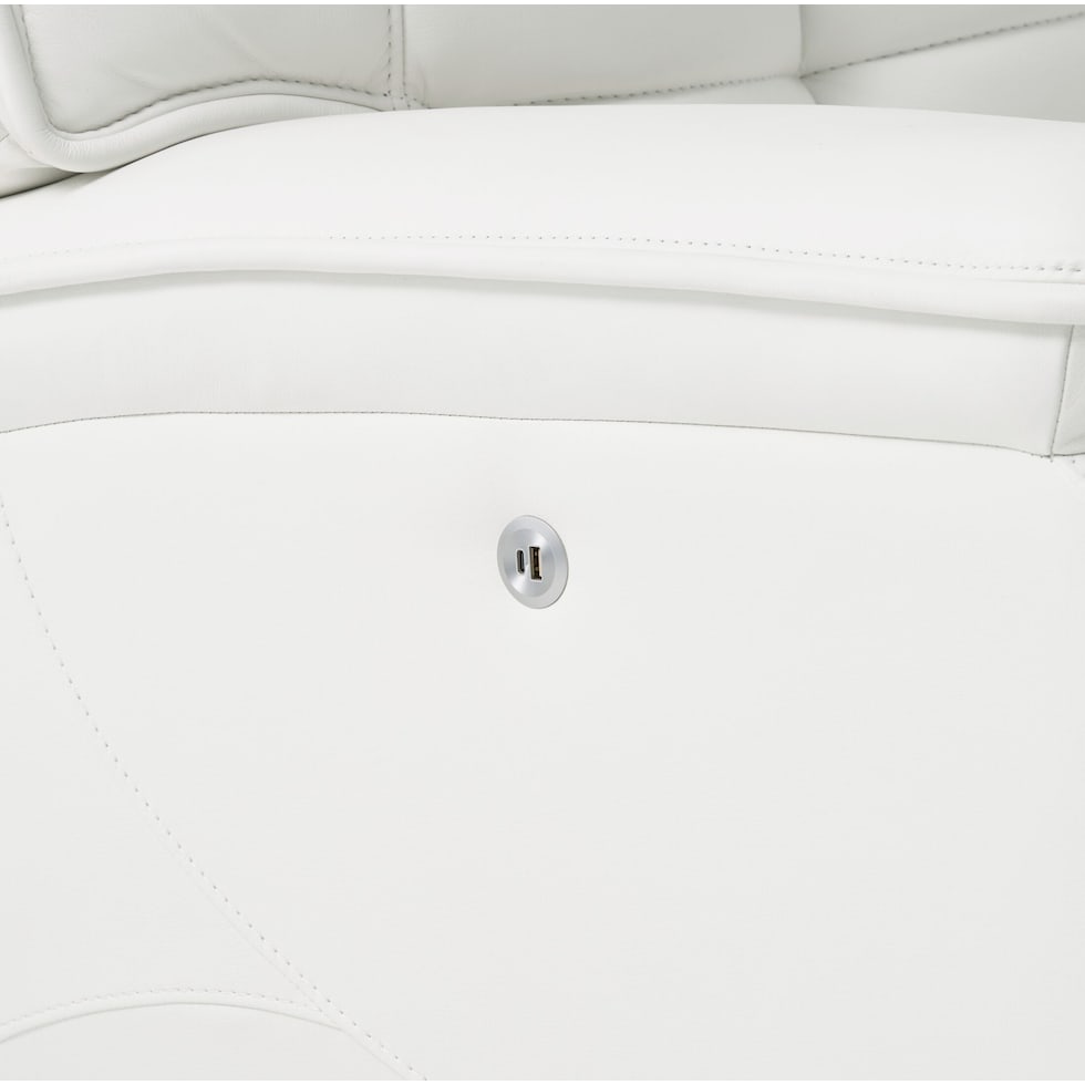 cascade white recliner   