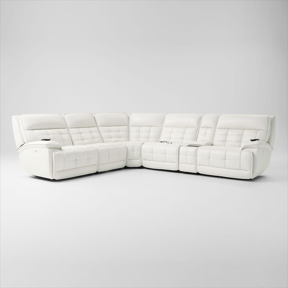 cascade white sectional   