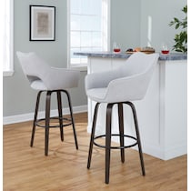 casio gray dark walnut bar stool   