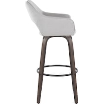 casio gray dark walnut bar stool   