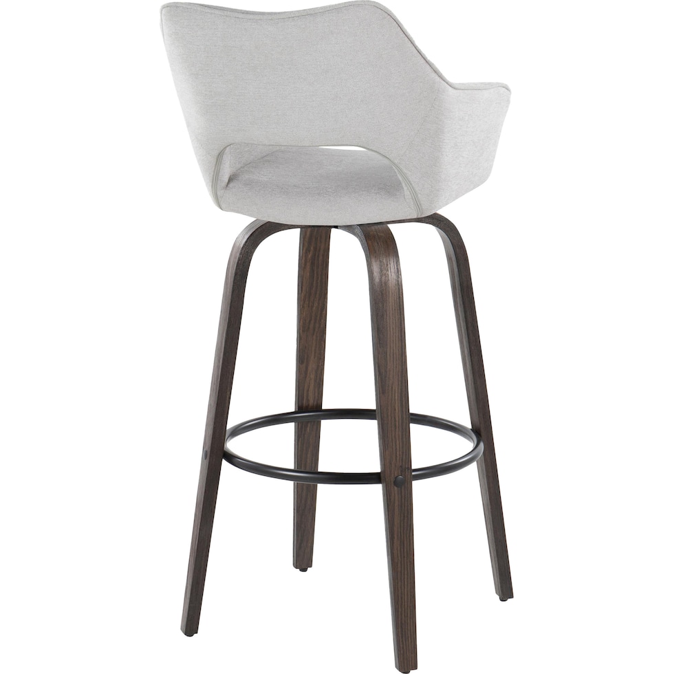 casio gray dark walnut bar stool   