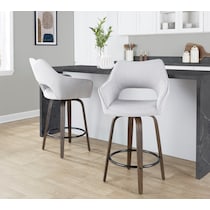 casio gray dark walnut counter height stool   