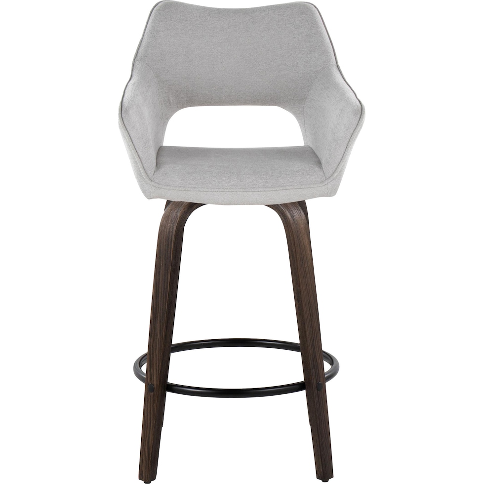 casio gray dark walnut counter height stool   