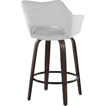 casio gray dark walnut counter height stool   