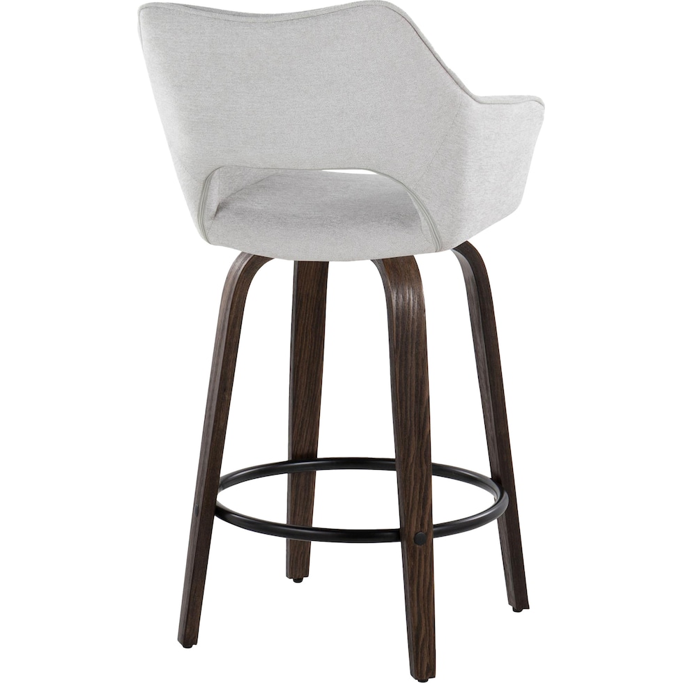 casio gray dark walnut counter height stool   