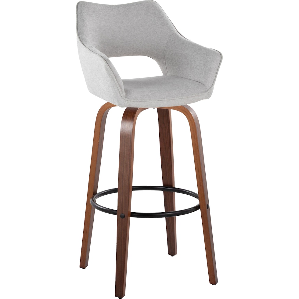 casio gray light walnut bar stool   