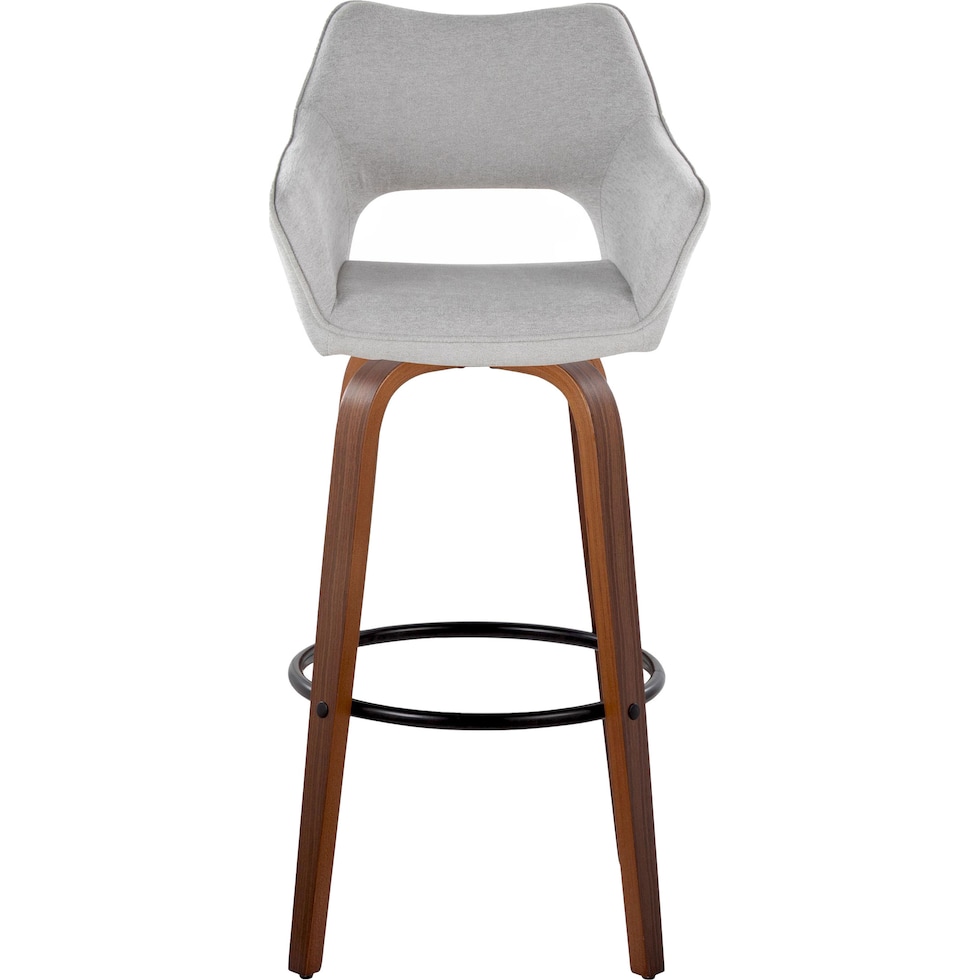 casio gray light walnut bar stool   