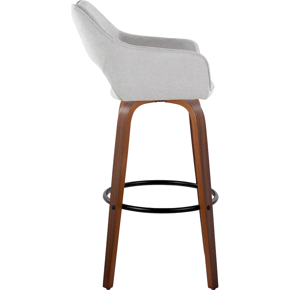 casio gray light walnut bar stool   