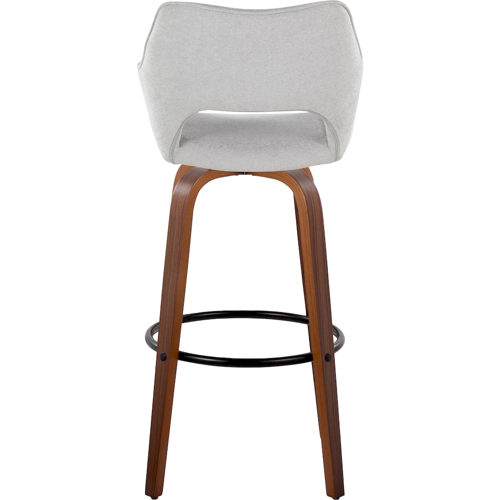 casio gray light walnut bar stool   