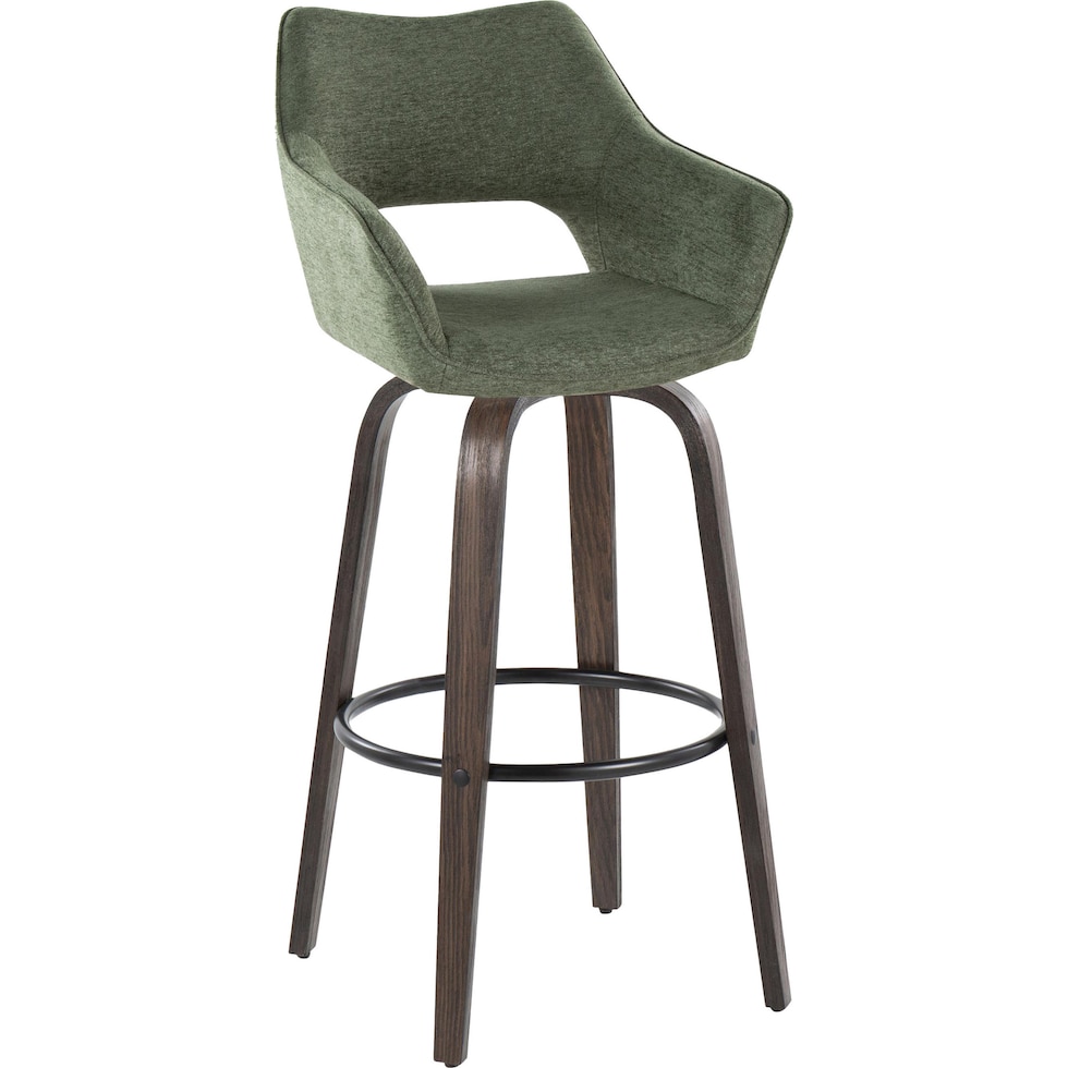 casio green dark walnut bar stool   