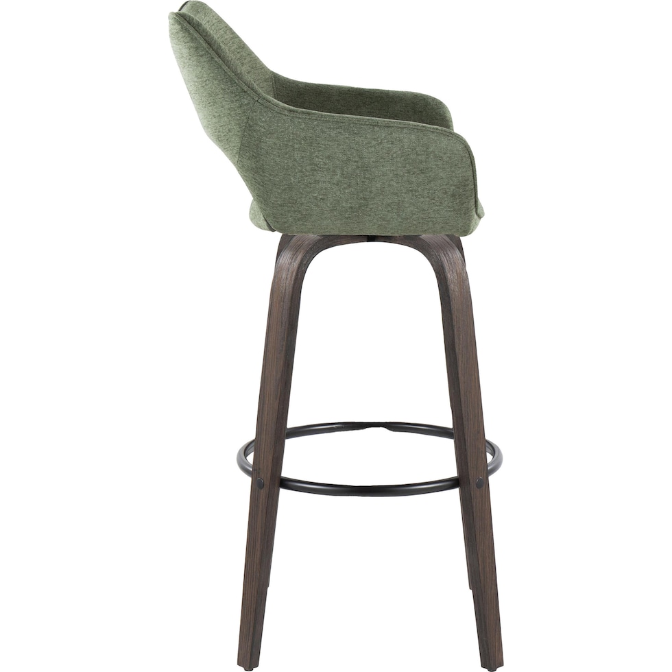 casio green dark walnut bar stool   