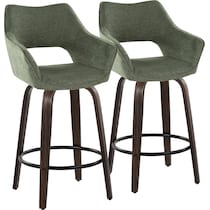 casio green dark walnut counter height stool   
