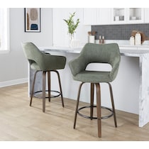 casio green dark walnut counter height stool   