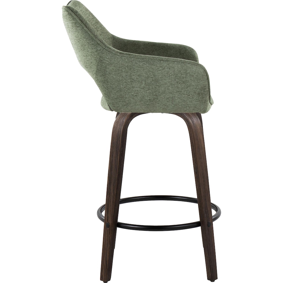 casio green dark walnut counter height stool   